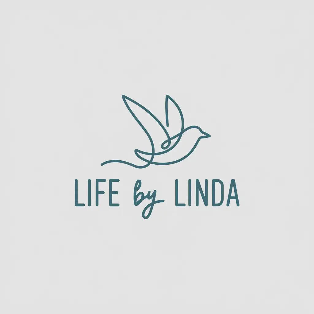 LOGO Design for Life by Linda Minimalistic Bird Symbol in Travel Industry