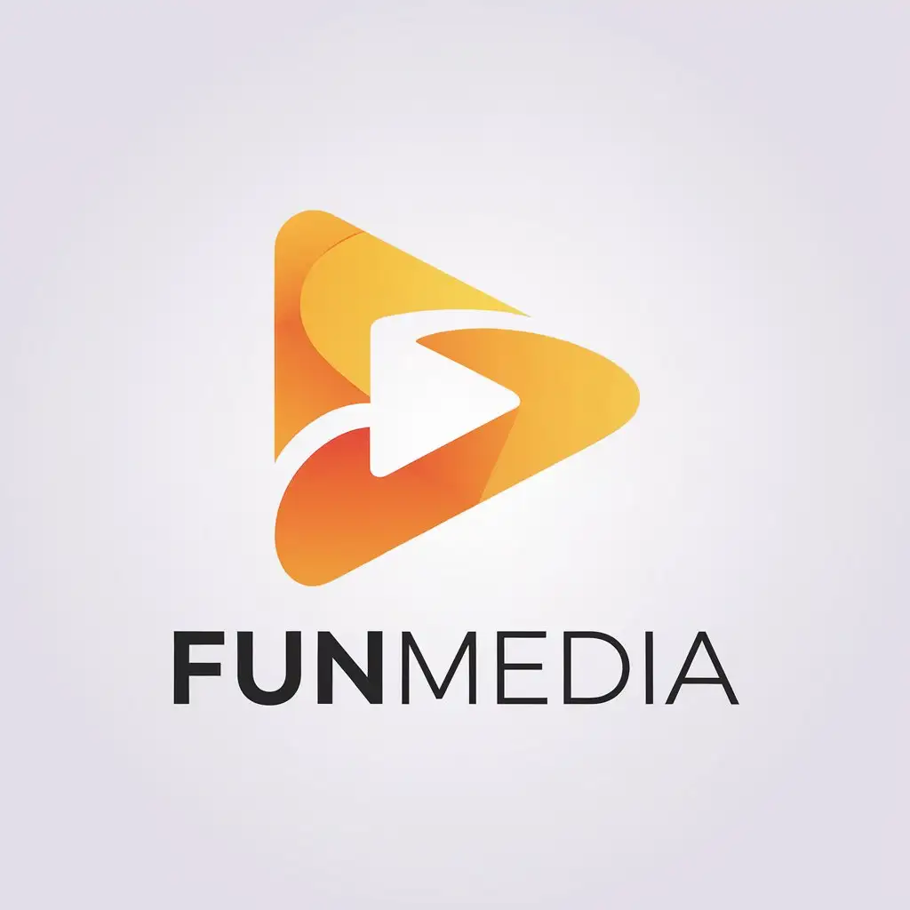 LOGO Design for FunMedia Minimalistic Play Video Symbol for Internet Industry