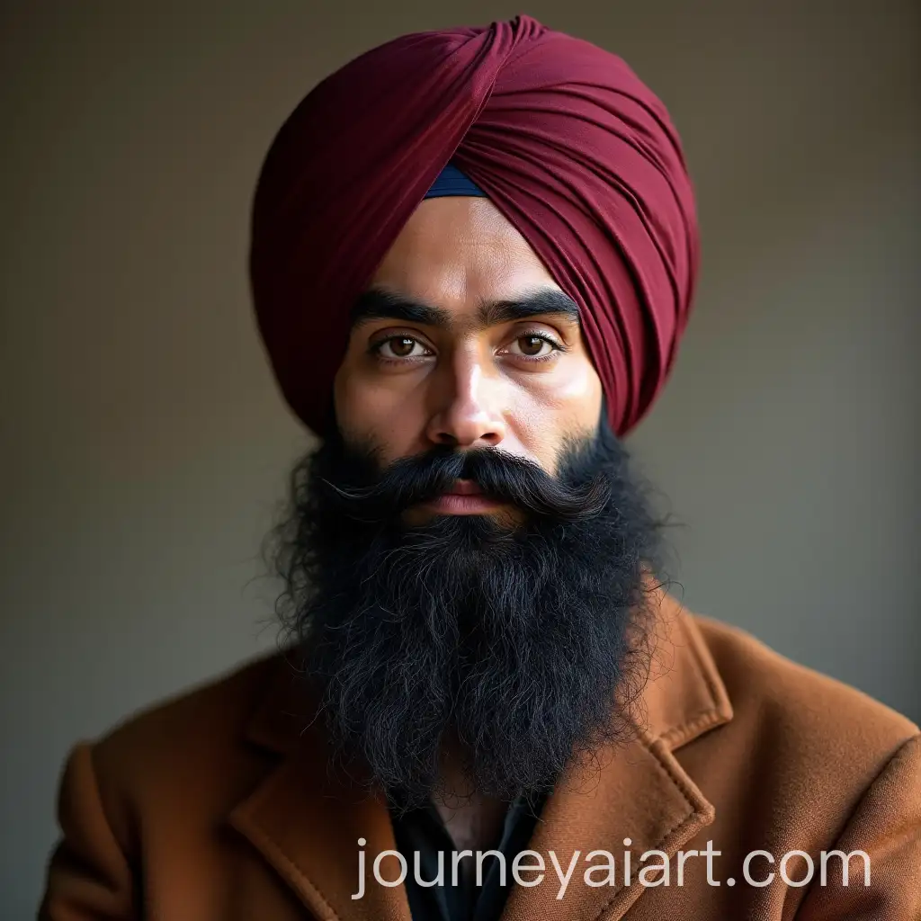 Indian-Man-with-Full-Beard-in-Traditional-Setting