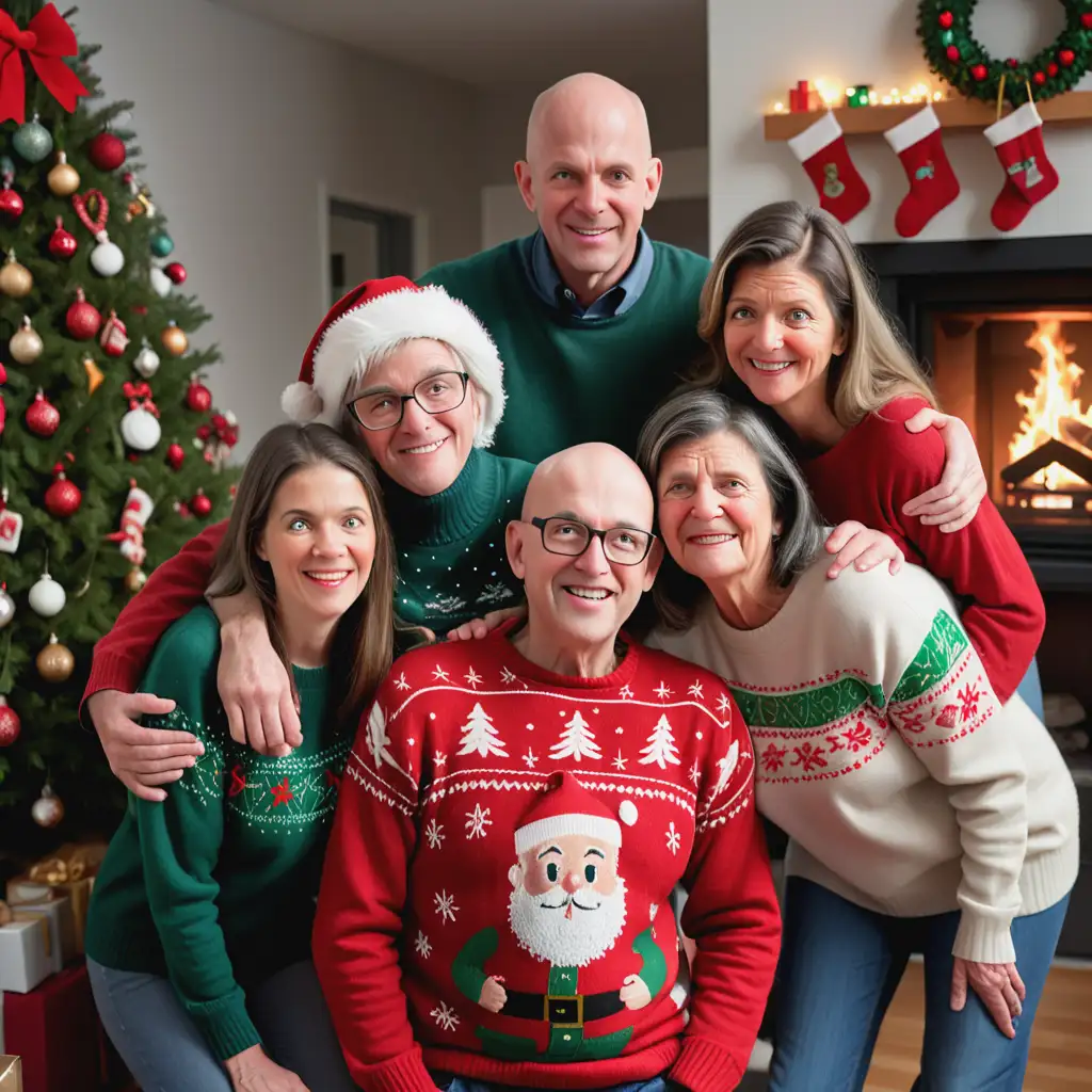 Family-Christmas-Gathering-with-Tormented-Man-in-Ugly-Sweater-and-Loving-Relatives