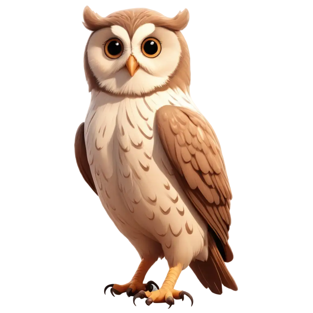 cute owl cartoon character