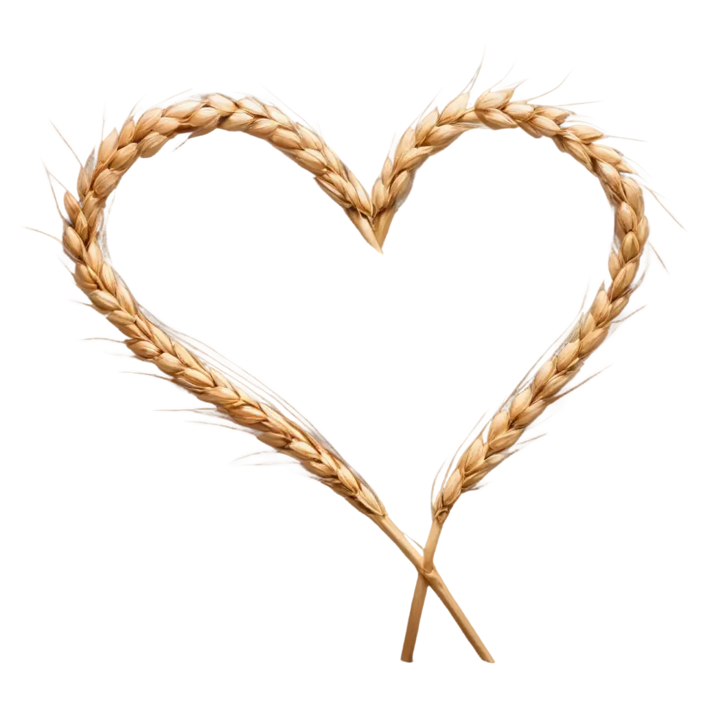 a heart from wheat