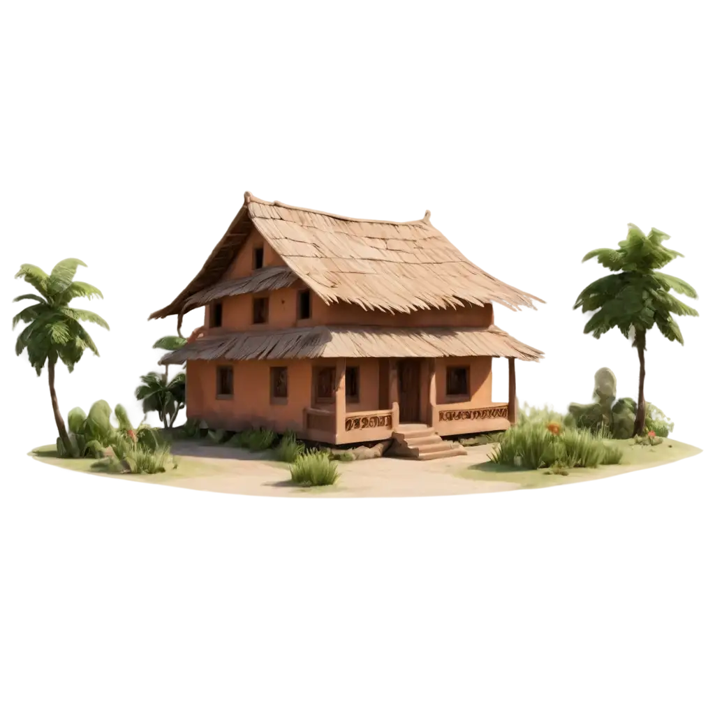 Animated Indian Village house