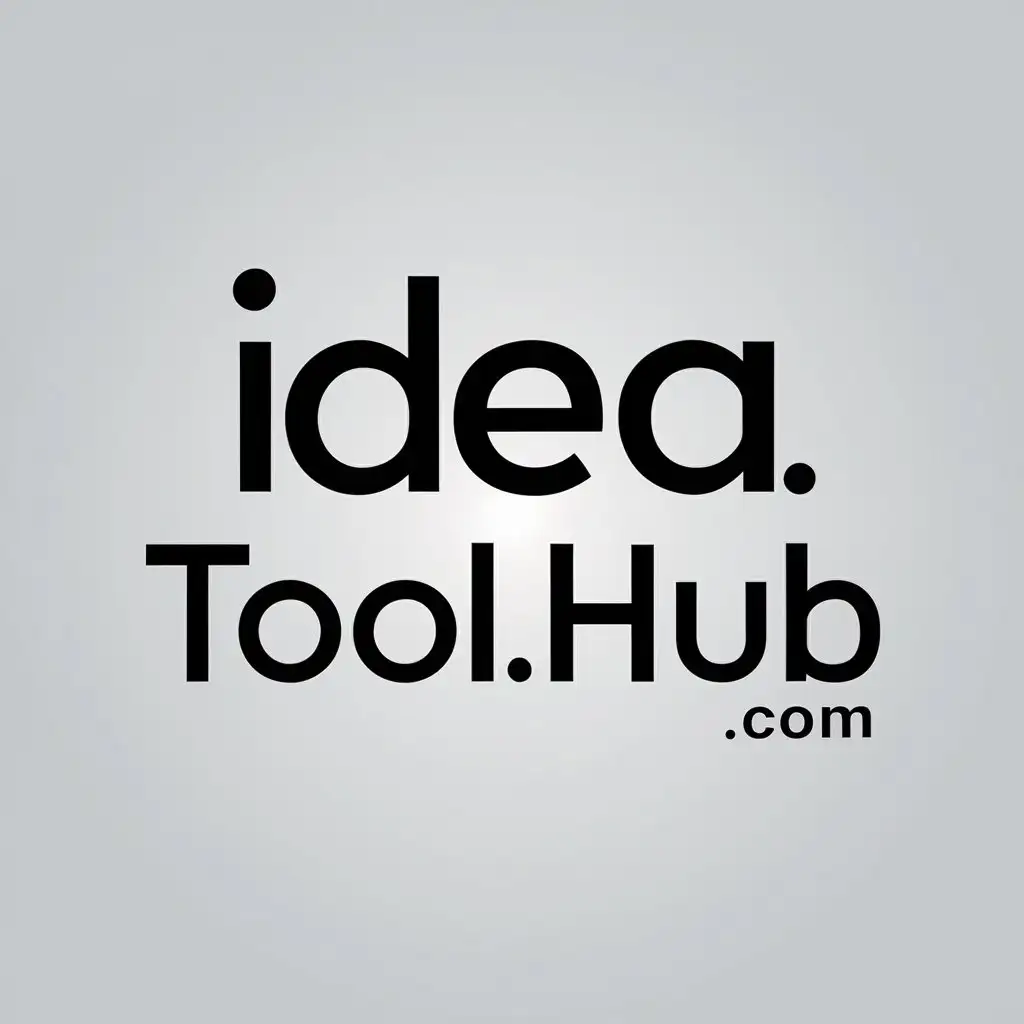 a vector logo design,with the text "ideatoolhub.com", main symbol:ideatoolhub.com,Moderate,be used in Internet industry,clear background