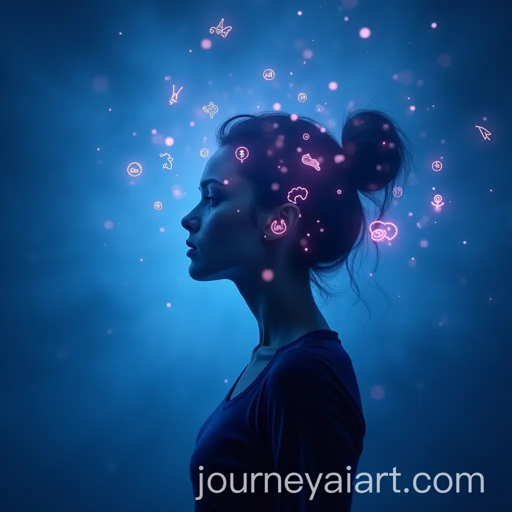 AI-Image-Prompt-ExpansionPhotorealistic-Woman-with-Glowing-Symbols-Representing-Mental-Fogginess-and-Disorganization