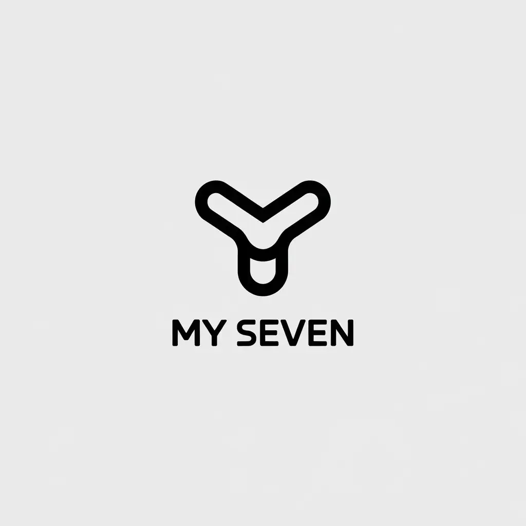 LOGO Design for My Seven Modern Stylized Y with Minimalist Style and Clear Background