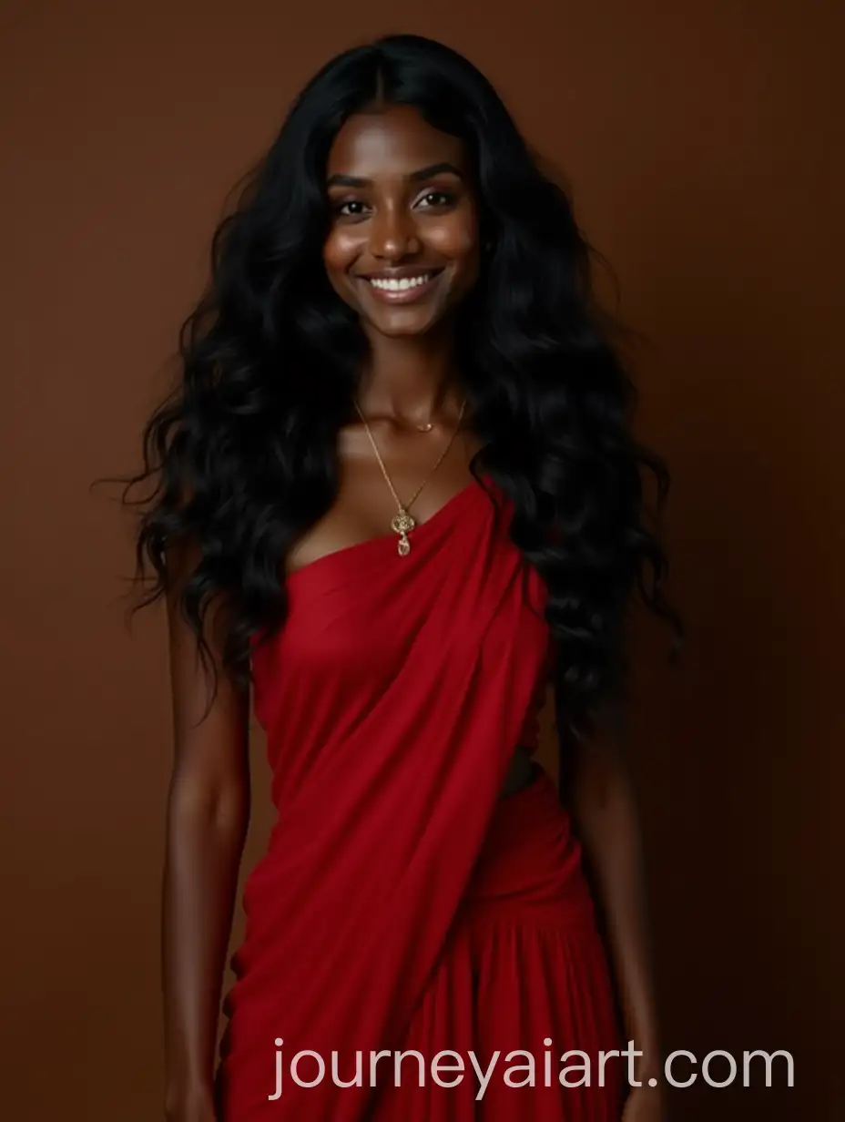 Young-Indian-Woman-in-Traditional-Red-Dress-with-Elegant-Accessories