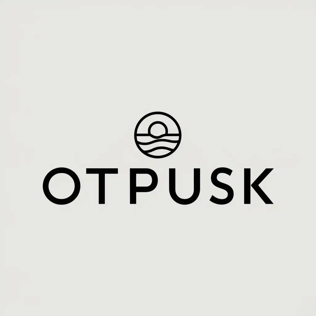 a logo design,with the text "otpusk", main symbol:vacation,Minimalistic,clear background