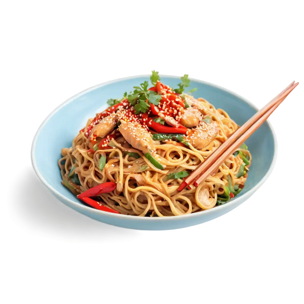 Chilli-Garlic-Chicken-Noodles-PNG-A-Flavorful-Visual-Delight-for-Culinary-Enthusiasts