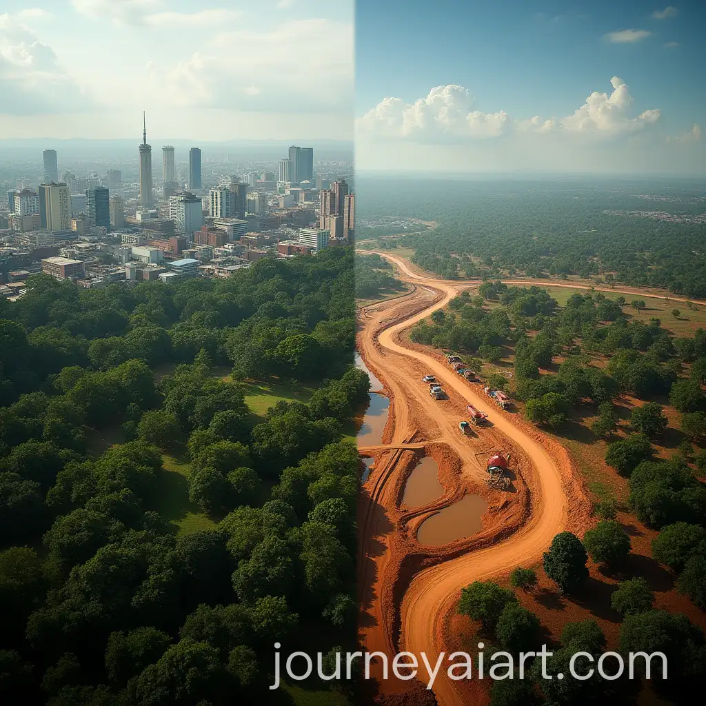 Urban-Cityscape-vs-Rural-Resource-Extraction-in-the-DRC