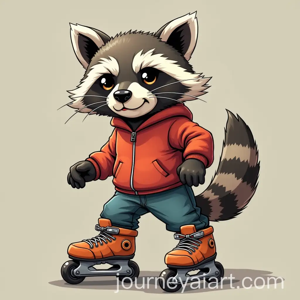 Raccoon-Rollerblading-Adventure