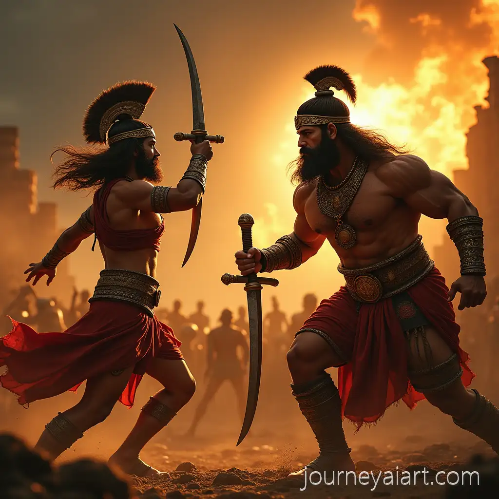 Raavan-Defeating-RamaAI-Image-Prompt-Expansion-in-an-Epic-Mythological-Battle