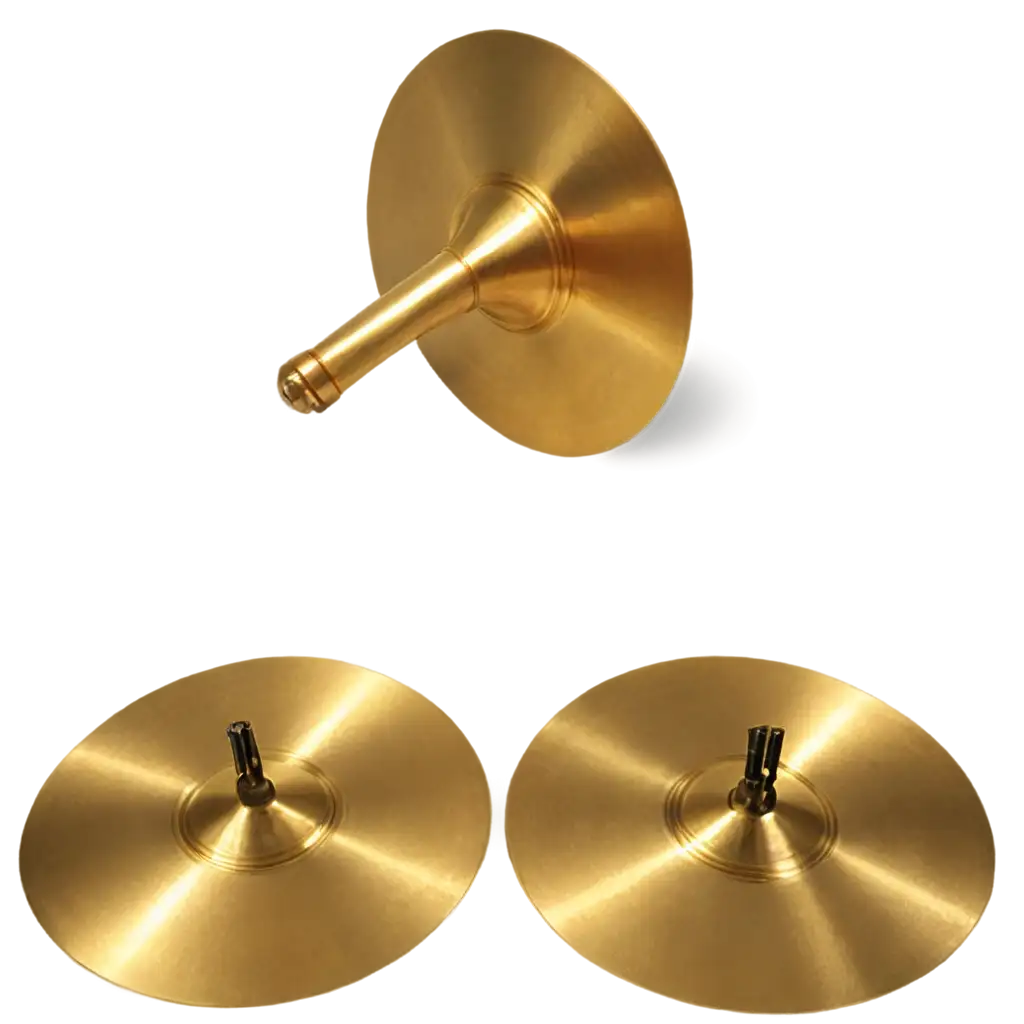 Two-Golden-Cymbals-Together-HighQuality-PNG-Image-for-Creative-Projects