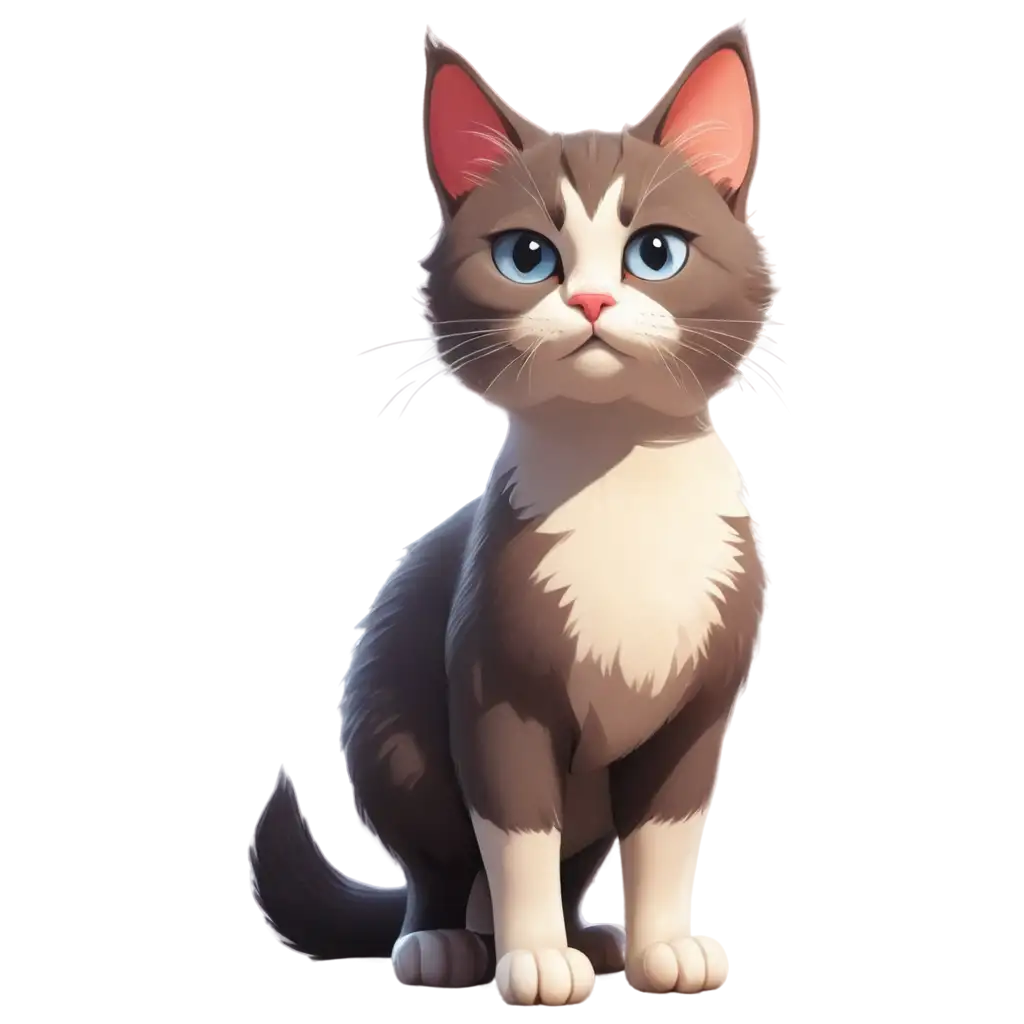 Full-Body-Cartoon-Cat-PNG-Playful-and-Vibrant-Illustration-for-Online-Content