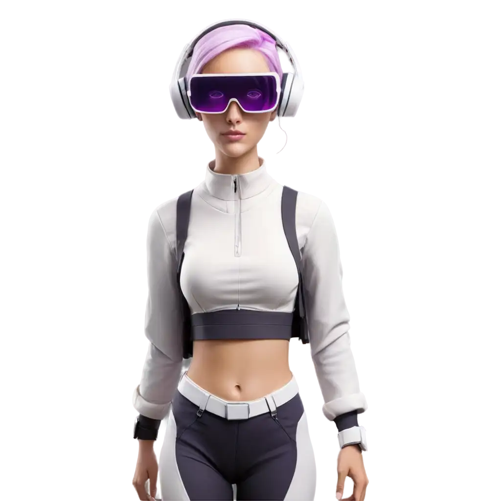 Futuristic-Cyberpunk-Character-PNG-with-Purple-Glasses-VR-Headset-and-Sleek-HighTech-Outfit