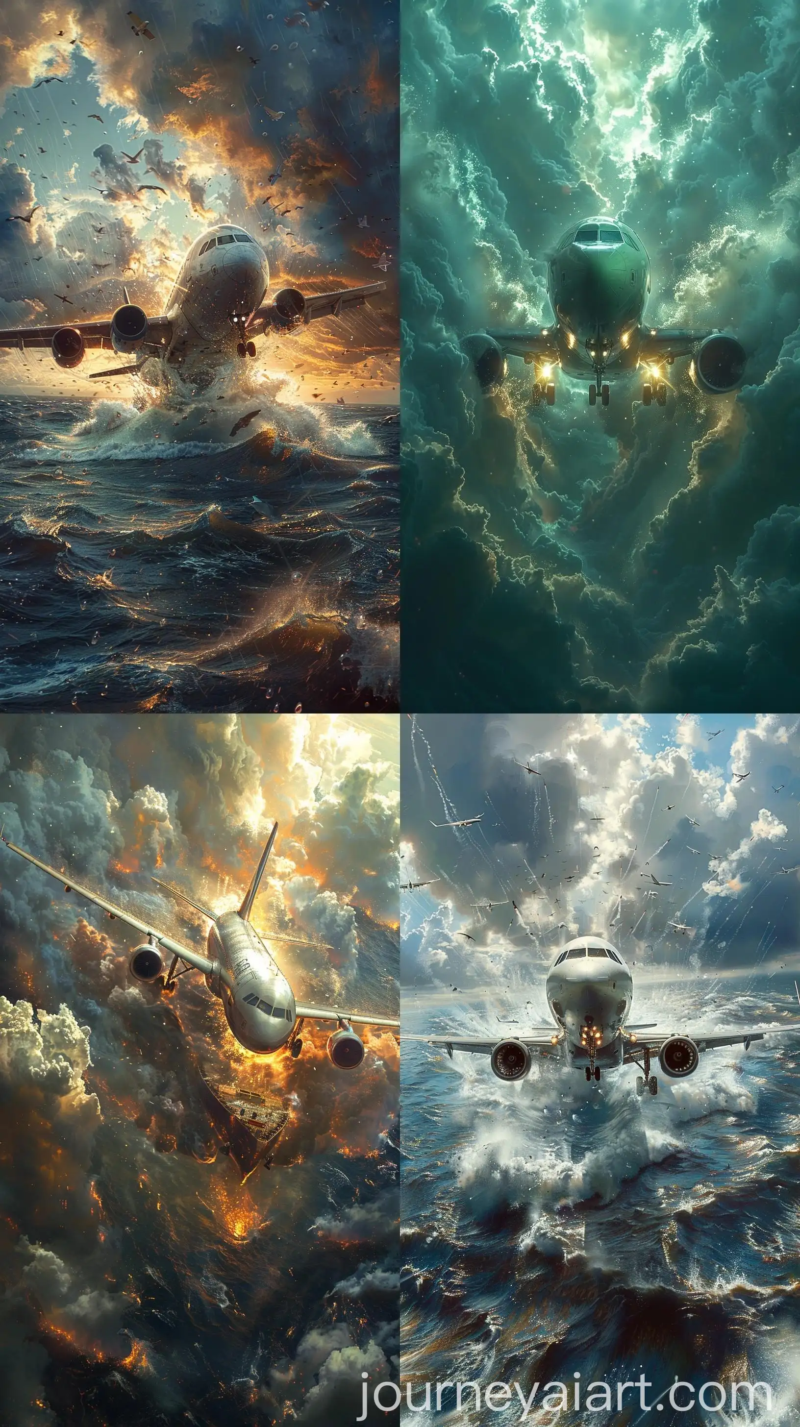 Surrealistic-Boeing-Titanic-Sinking-in-Ocean