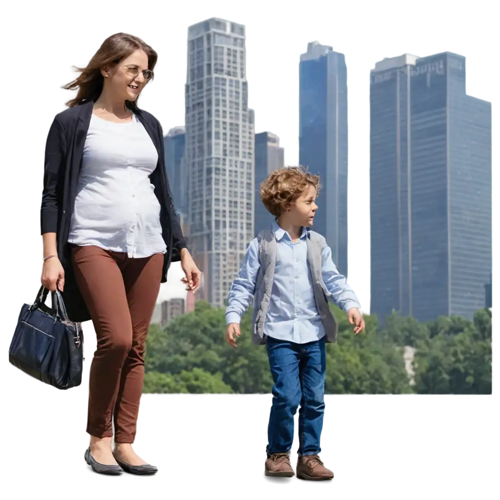 HighQuality-PNG-Image-of-a-Family-in-Front-of-Tall-Buildings