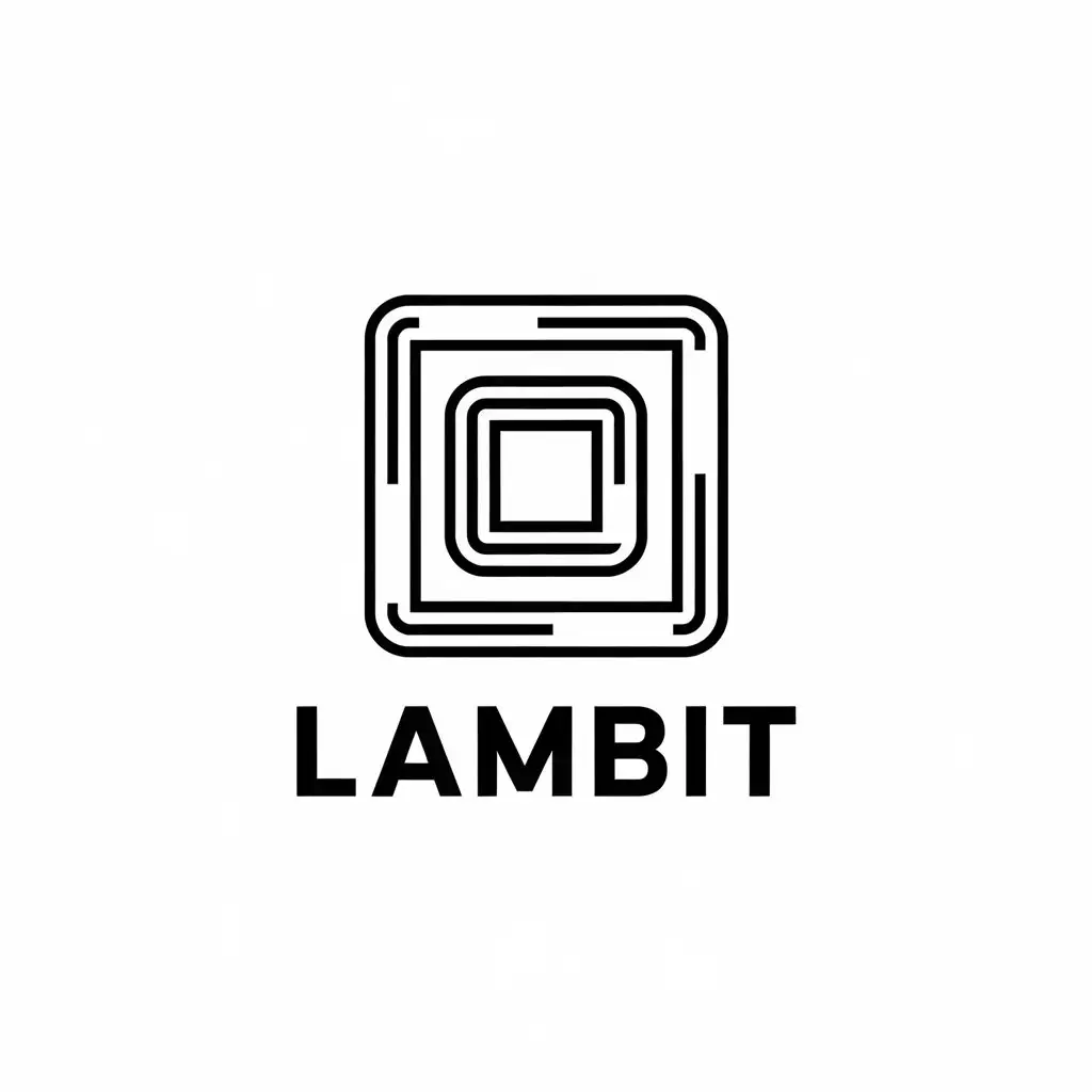 LOGO Design for LamBit Square Shape with Moderate Style and Clear Background