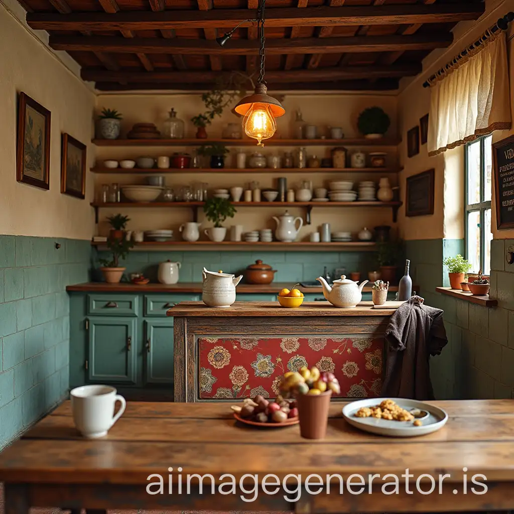 Traditional-Colombian-Kitchen-with-Advertising-Booth-Featuring-Grandmothers-Touch