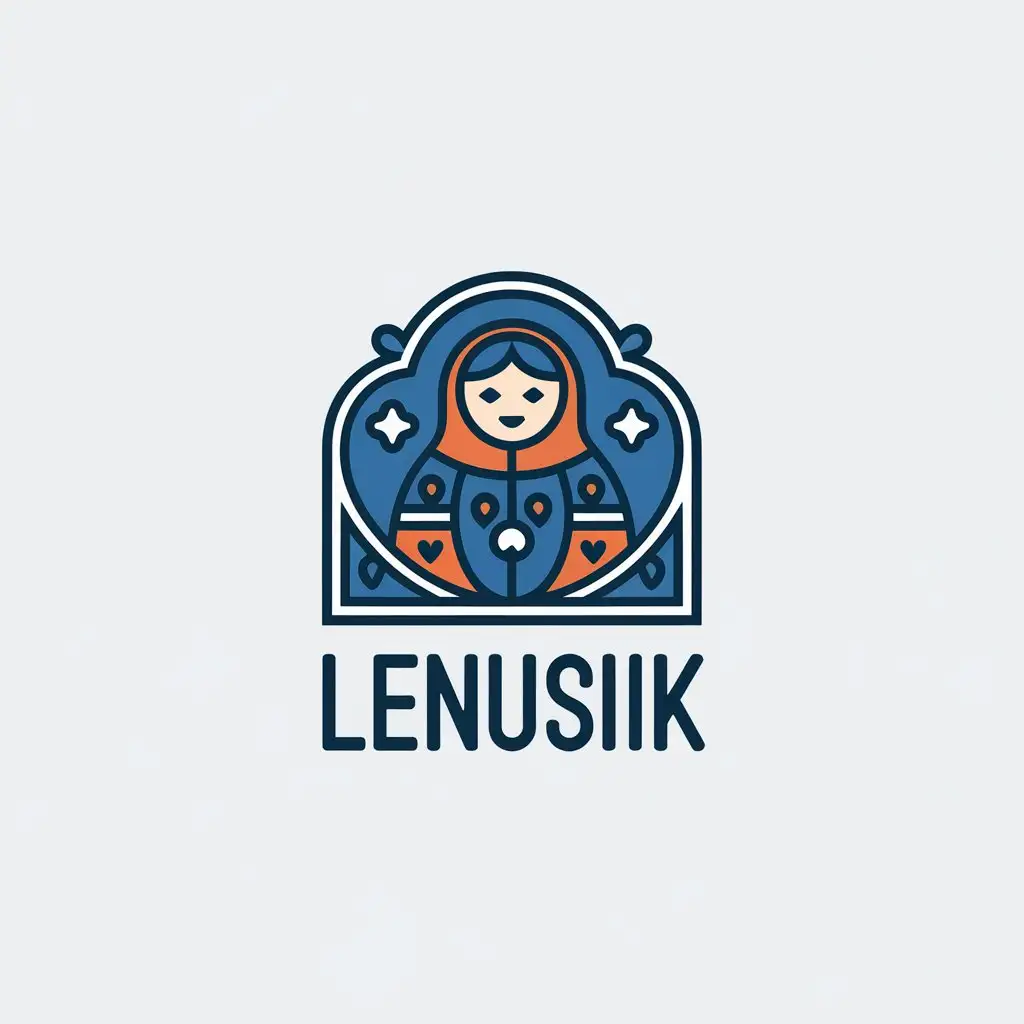 LOGO Design for Lenusik Snegurochka Symbol with Clear Background and Moderate Style