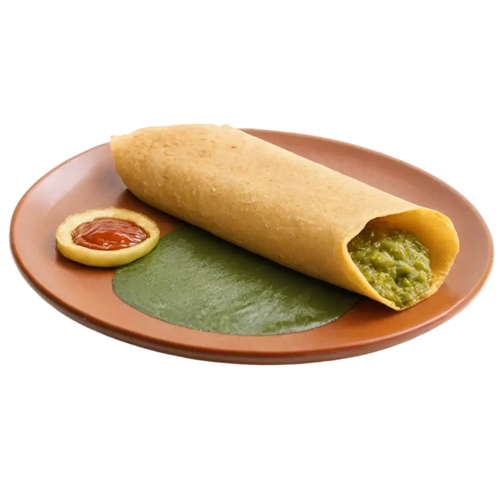 Authentic-Dosa-PNG-Image-Enhancing-Culinary-Visuals-with-Clarity