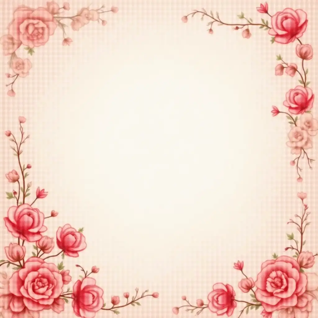 Elegant Red Floral Scrapbooking Paper for Creative Projects