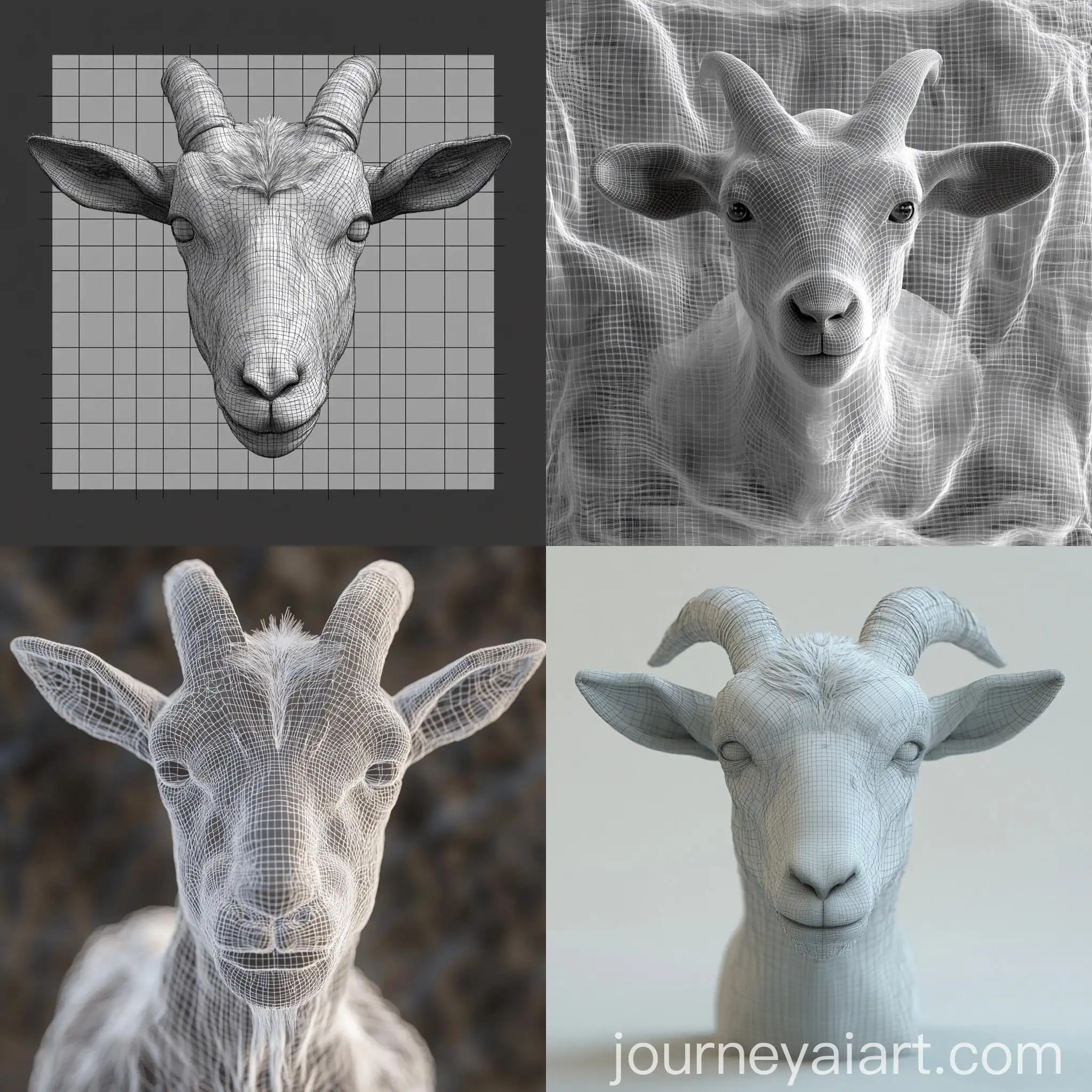 Minimalist-Rectangular-Mesh-Distorted-by-Invisible-Object