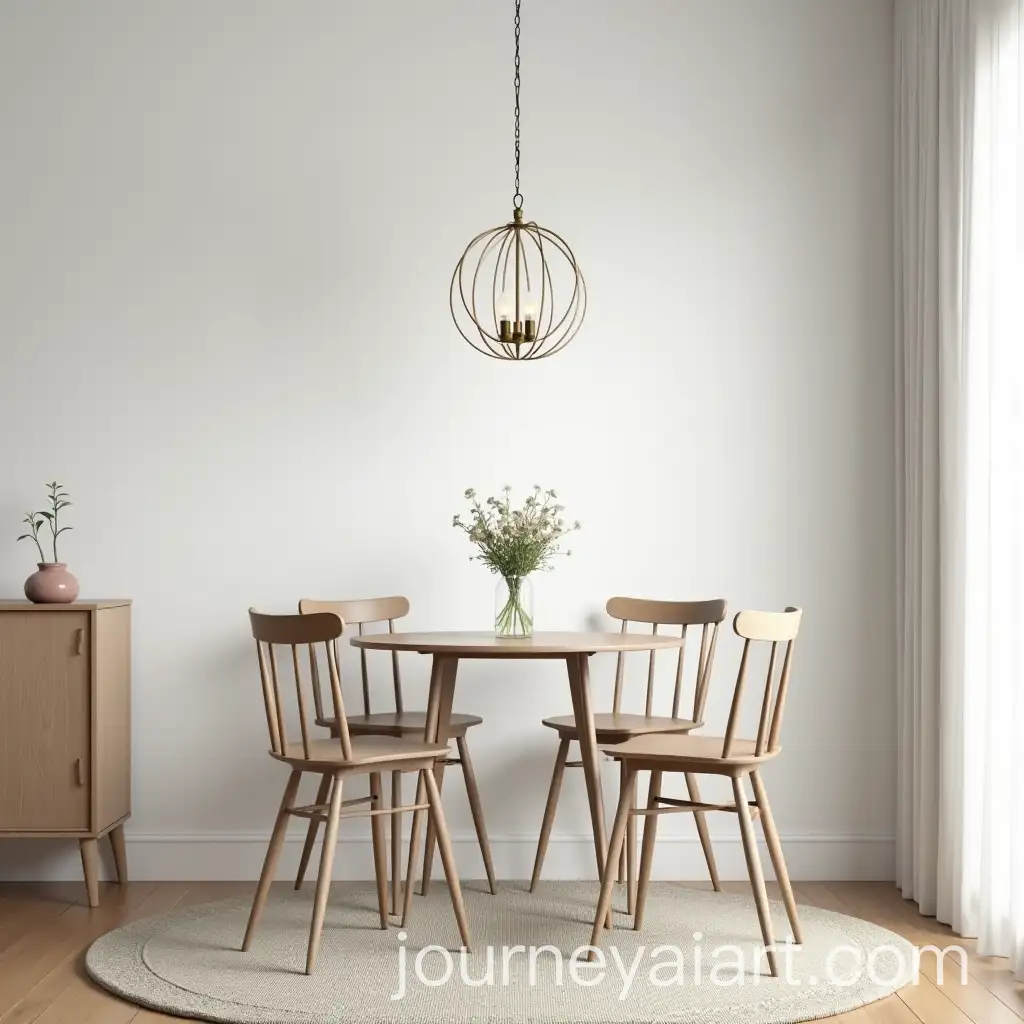 Cozy-Dining-Room-Interior-with-Round-Table-and-Statement-Chandelier