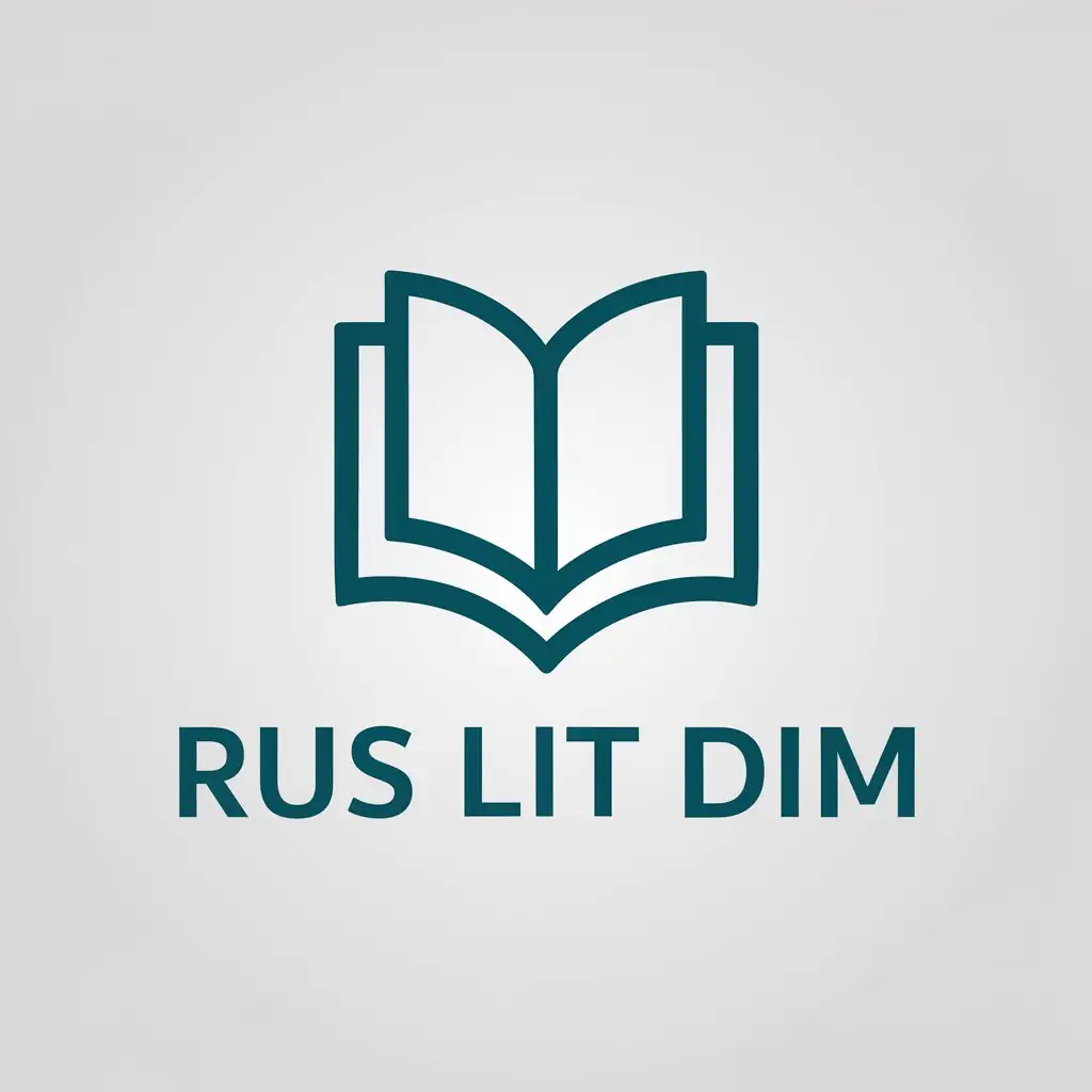 LOGO-Design-For-Rus-Lit-Dim-Elegant-Book-Theme-for-Education-Industry