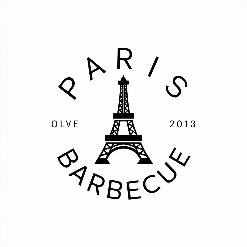 a vector logo design,with the text "Paris barbecue", main symbol:PARIS BBQ,Moderate,be used in Education industry,clear background