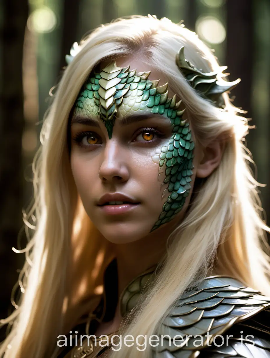 Human-Woman-with-Dragon-Scale-Skin-in-Forest