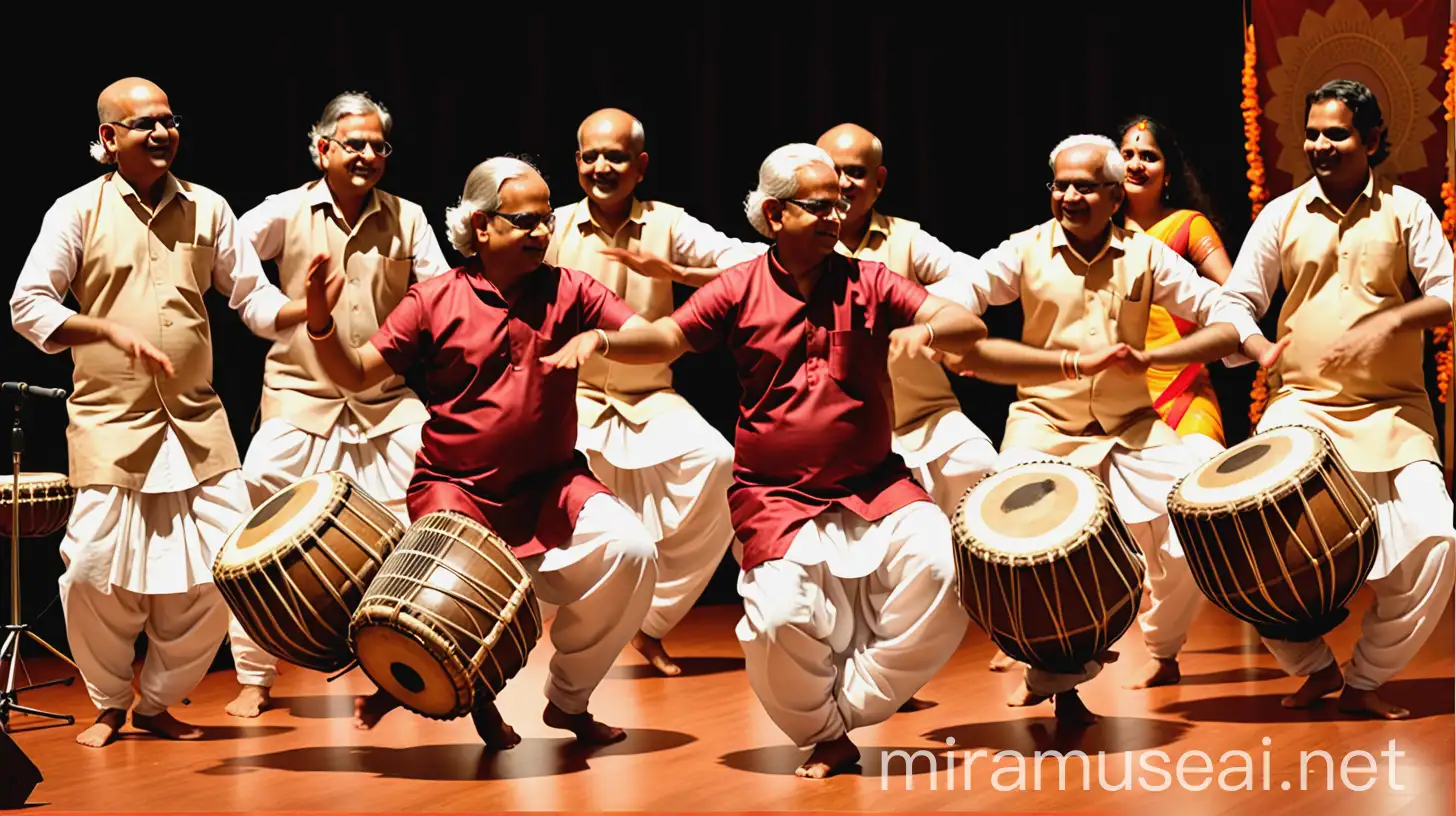 Traditional Indian ISKCON Devotion Dance with Mridangam