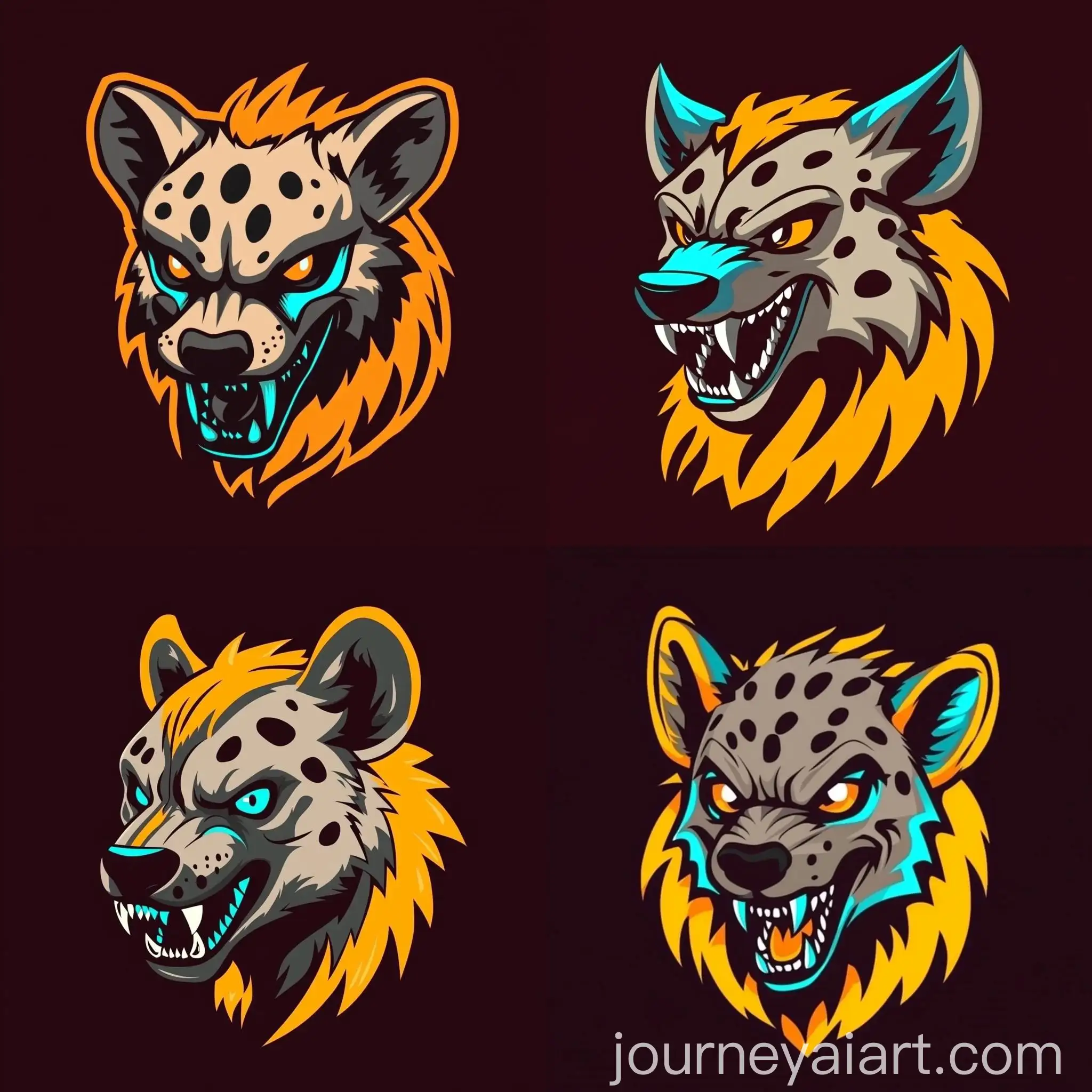 Aggressive-Hyena-NFL-Fantasy-Football-Team-Logo-in-Orange-and-Yellow