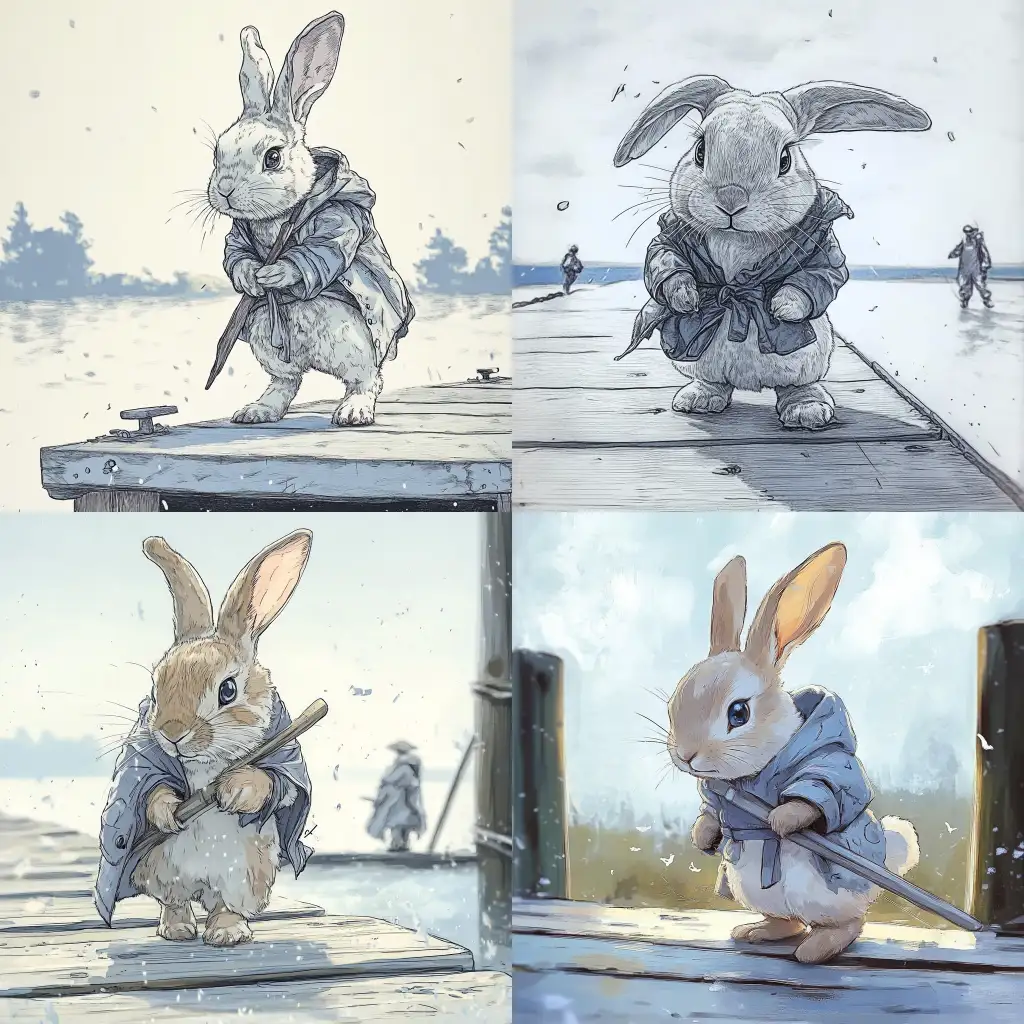 Tall-Bunny-Walking-Down-Dock