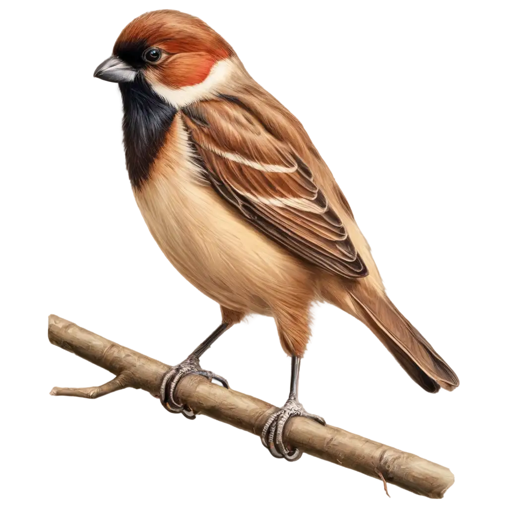 Create-a-Beautiful-Brown-Bird-Sparrow-PNG-Image-with-Painting-Style