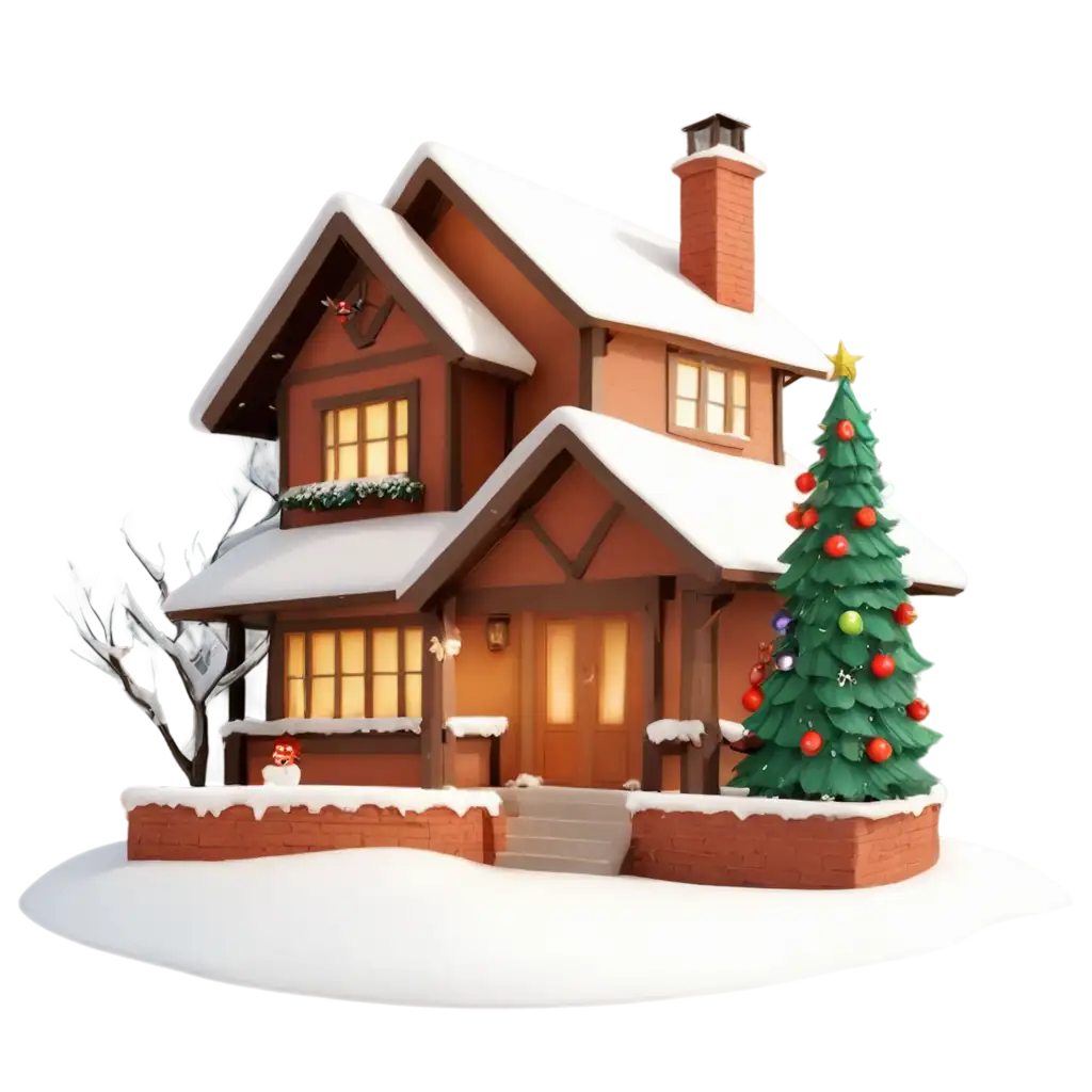 ChristmasThemed-Rumah-Joglo-PNG-Image-with-Decorations-3D-Cartoon-Style-for-Holiday-Use