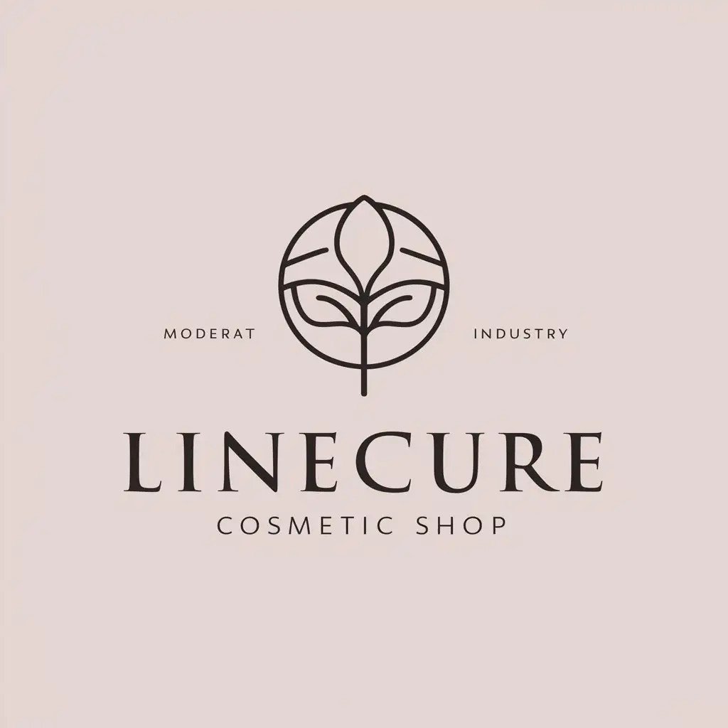 LOGO Design for Linecure Cosmetic Shop Emblem with Modern Elegance