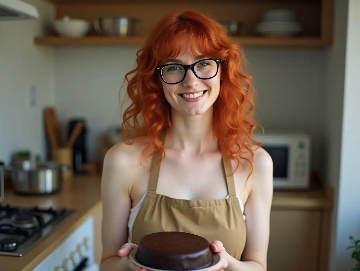 Redheaded-Student-in-Apron-Baking-Chocolate-Cake