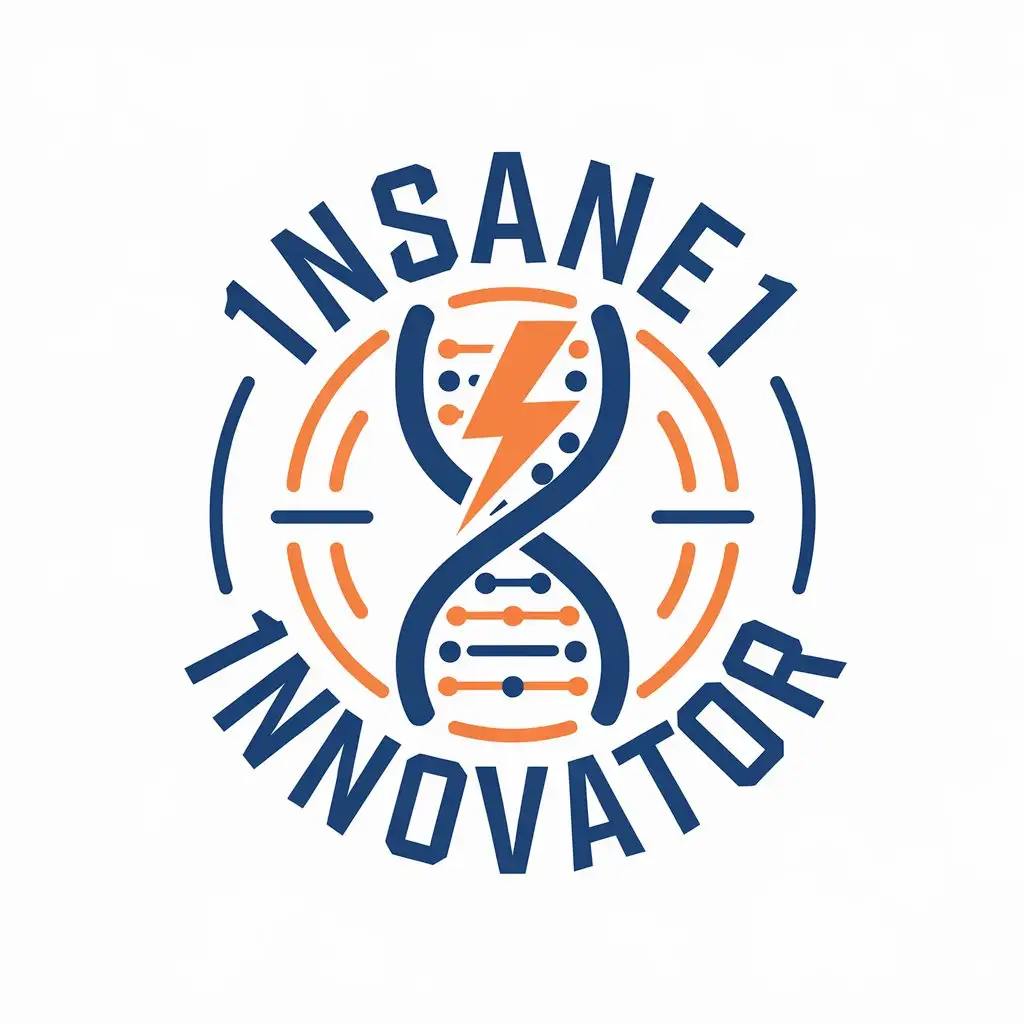 LOGO Design for 1nsane1nnovator DNA Symbol with Modern Style for Education Industry