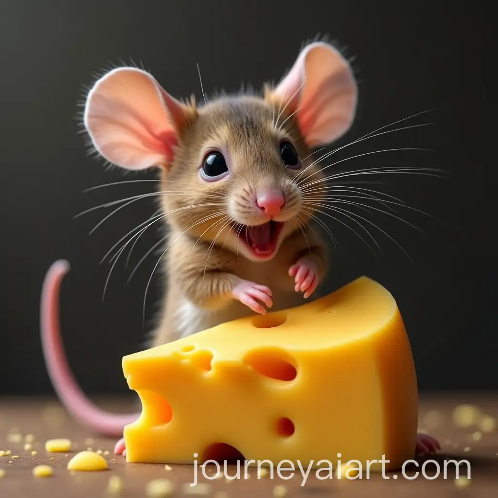 Cheeky-Mouse-Stealing-a-Slice-of-Cheese
