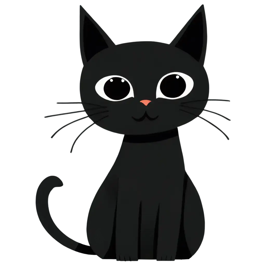 I want an image of a black cat in the format of a black birthday invite