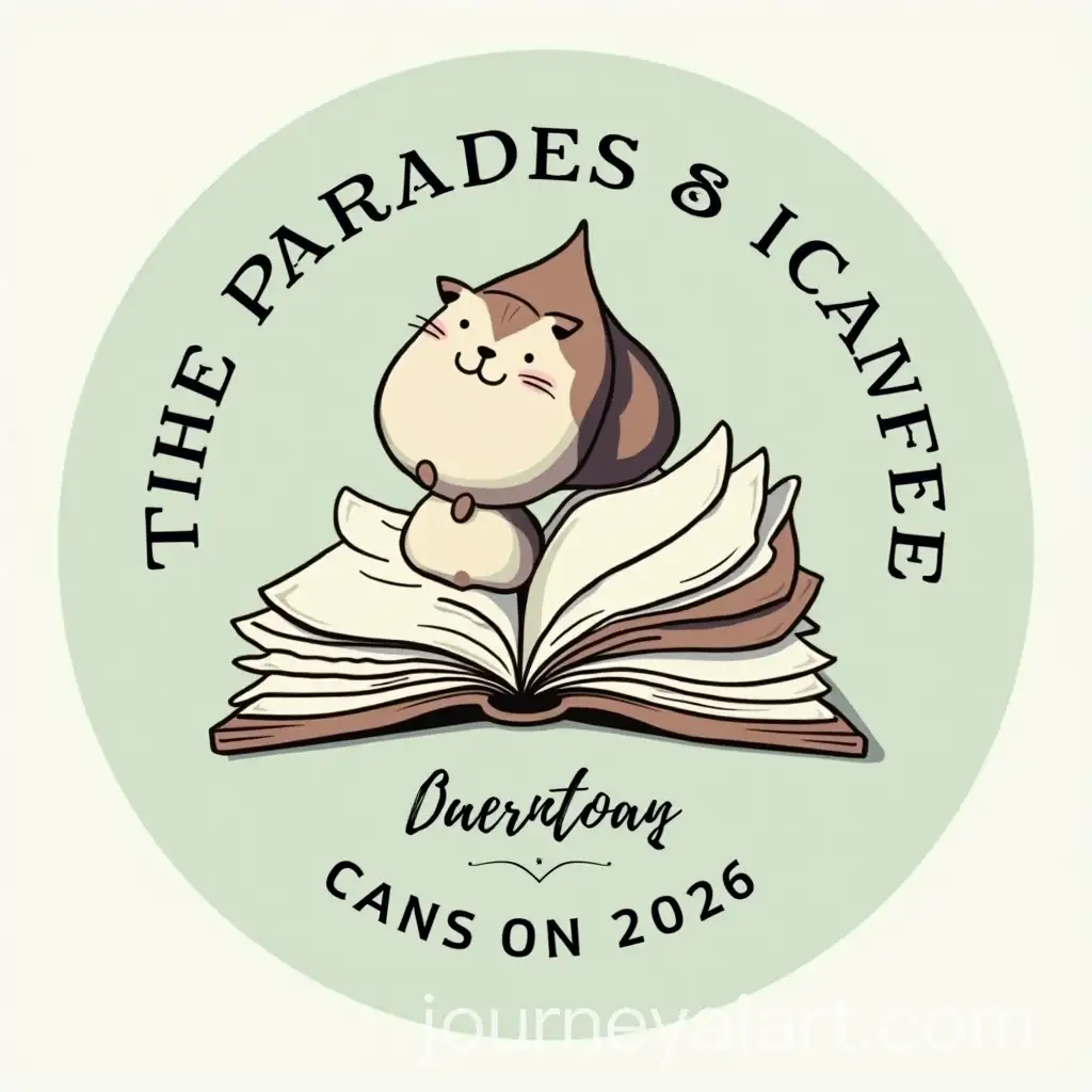 Logo-Design-for-The-Paradise-Book-Caffe-Featuring-Cozy-Bookstore-Aesthetic