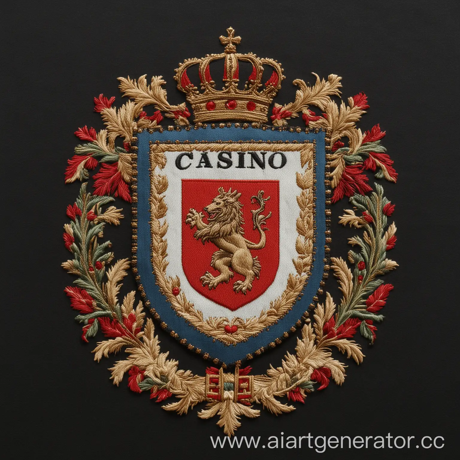 Fabric-with-Casino-Embroidered-Heraldry