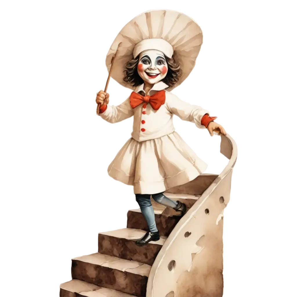 Pulcinella-on-a-Staircase-Overlooking-Vesuvius-PNG-Image-Perfect-for-Cultural-and-Scenic-Digital-Art