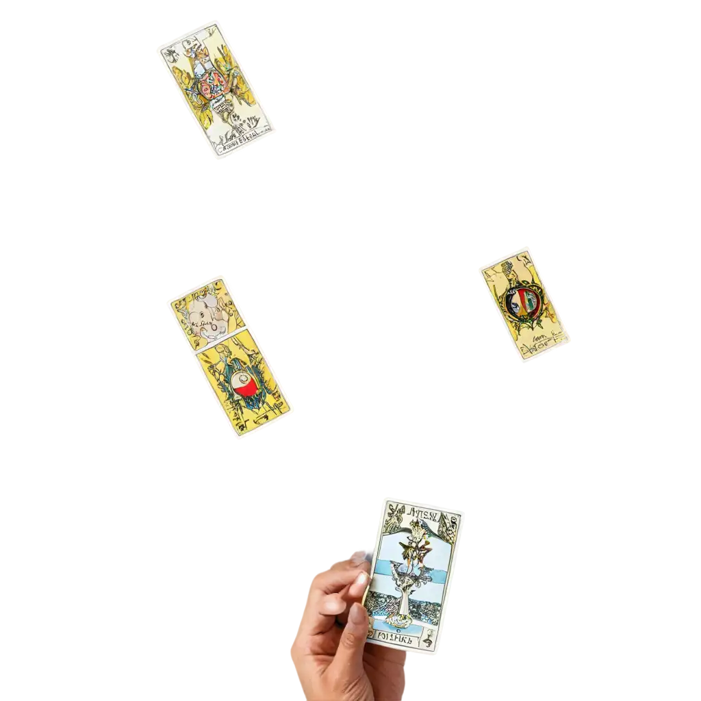 tarot cards in flight