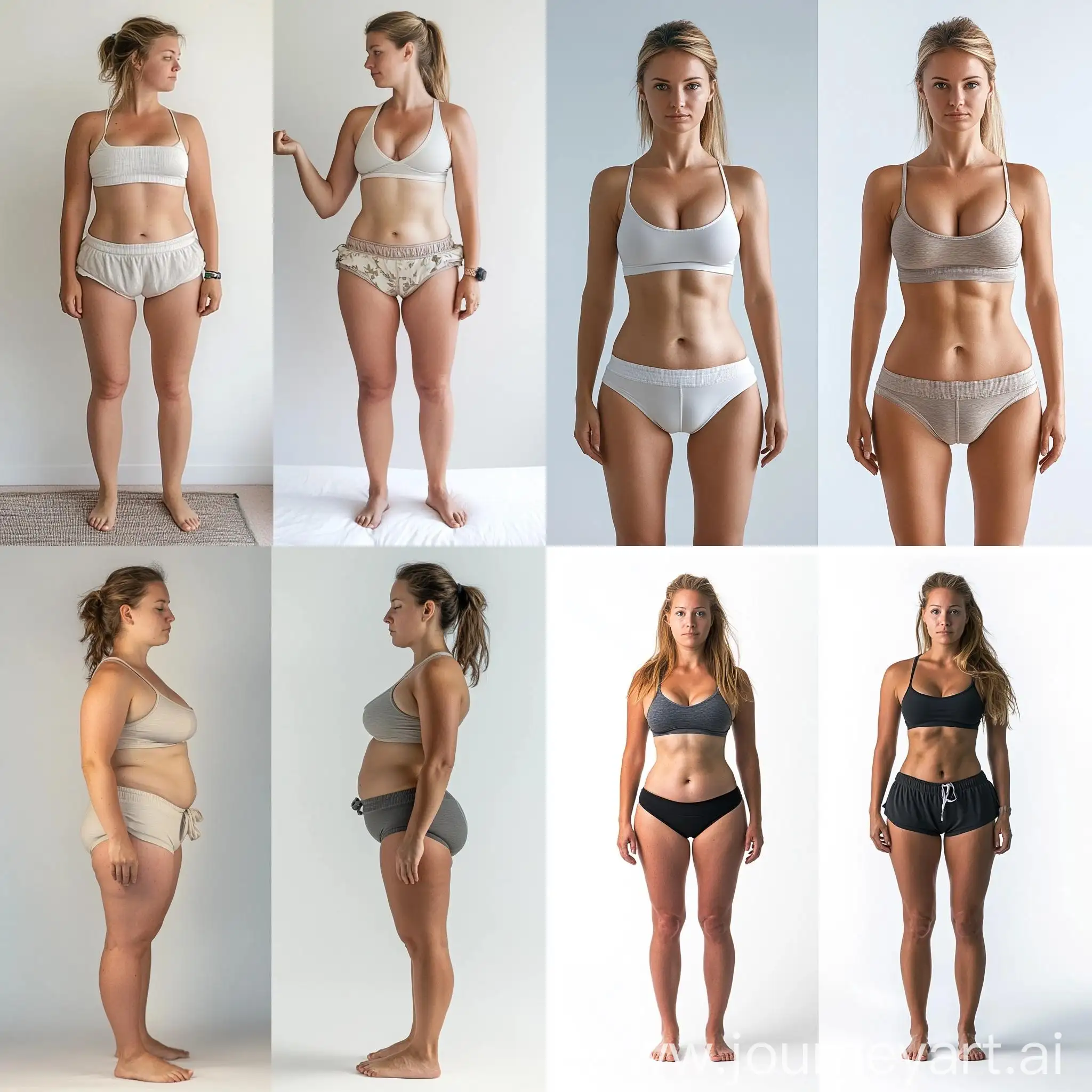 Weight-Loss-Transformation-Before-and-After-Comparison-of-a-30YearOld-Woman