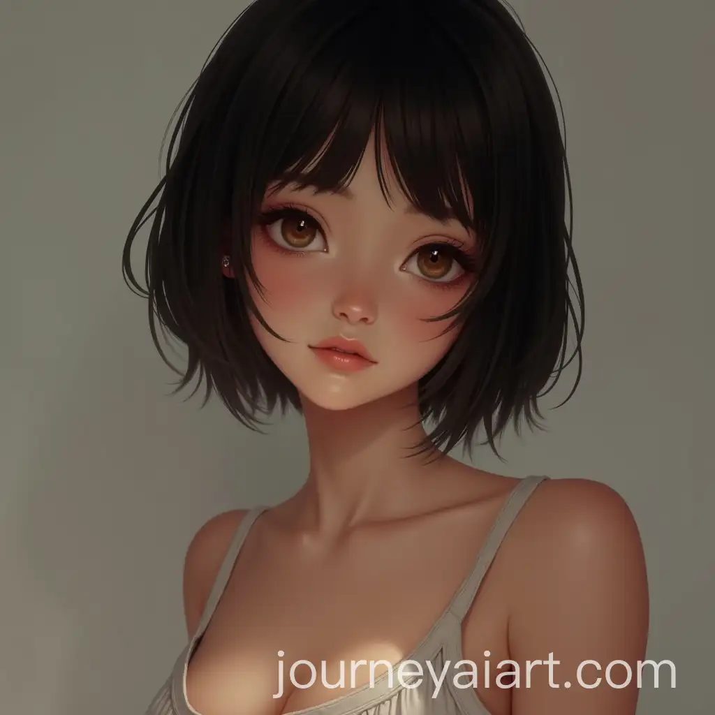 Albanian-Girl-with-Black-Hair-and-Light-Brown-Eyes