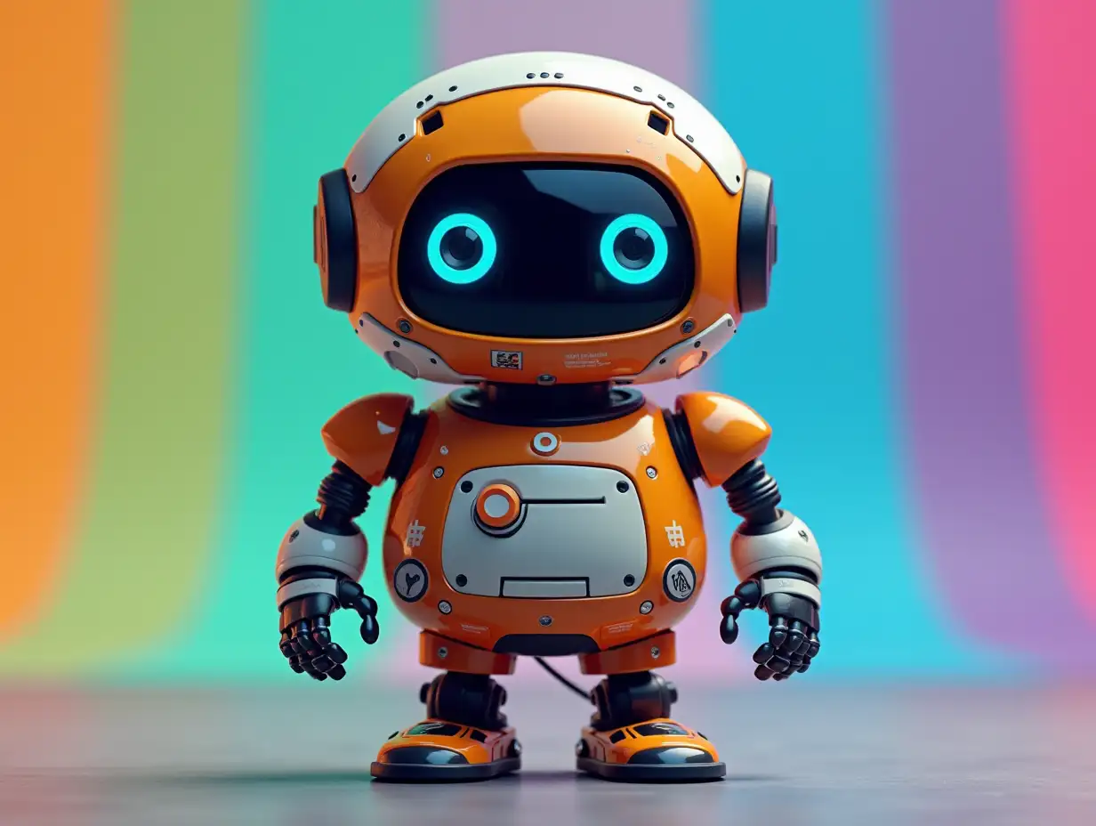 KI Android Roboter colorful