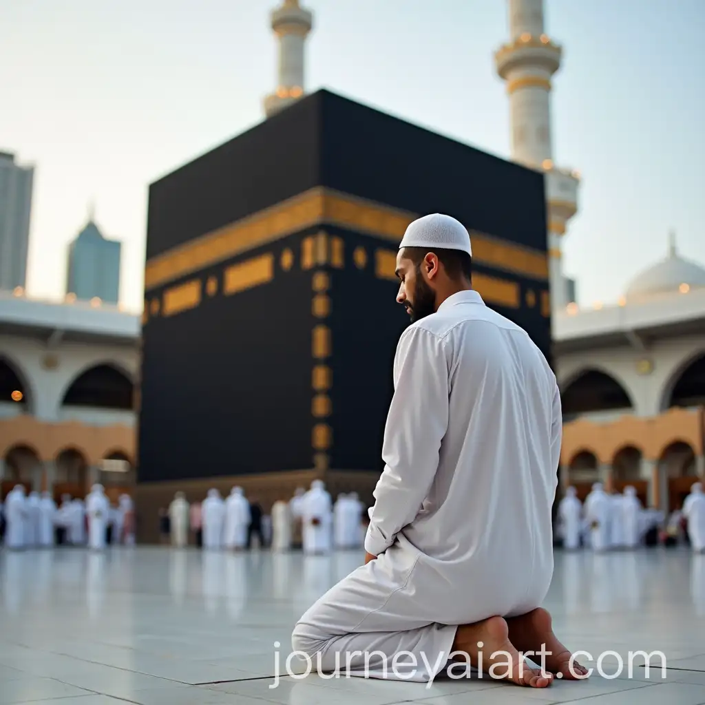 Devout-Muslim-in-Prayer-at-the-Sacred-Kaaba-in-Mecca