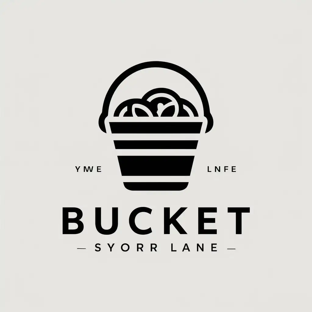 a vector logo design,with the text "bucket", main symbol:bucket,Moderate,clear background